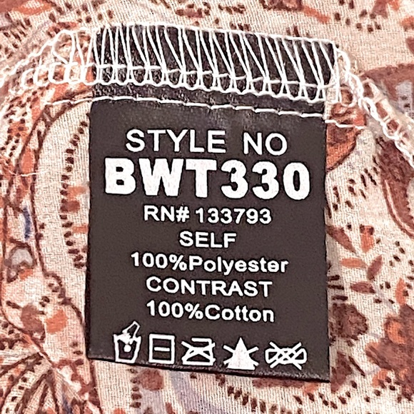 #1254 POL Festive Paisley Eyelet Dress / Tunic Top - Picture 16 of 16